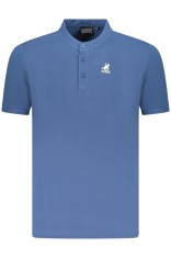 U.S. Grand POLO Tricou barbati cu guler tunica, logo brodat, regular fit, albastru, L