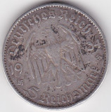 GERMANIA 5 MARCI REICHSMARK 1934 D, Europa, Argint