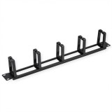 Organizator cabluri pentru cabinet 19&quot; cu 5 inele Negru, Value 26.99.0324