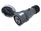 Conector alimentare AC trifazat AMPHENOL IP&amp;S 32A 3 pini mamă IP67