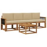 vidaXL Set Mobilier Gradina Lemn Masiv Acacia 4 Piese Canapele Exterior Natural