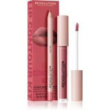 Makeup Revolution Lip Contour Kit set &icirc;ngrijire buze culoare Queen