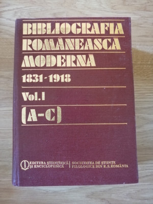 Bibliografia Romaneasca moderna 1831-1918 (A-C), 1984, Vol.I (B.R.M.) foto