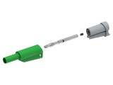 Conector banană 4mm 36A 1kVAC 60VDC verde cu izolație ELECTRO-PJP