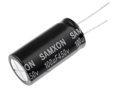 Condensator Electrolitic THT 100uF 450V 18x35mm foto