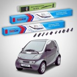 Cumpara ieftin Ștergătoare Smart Fortwo Coupe 450 2004-2007 | Set Față și Spate Flat Premium &ndash; TeamCar&reg;