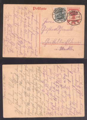 Germany Reich 1920 Uprated postcard postal stationery Schwaan DB.041 foto