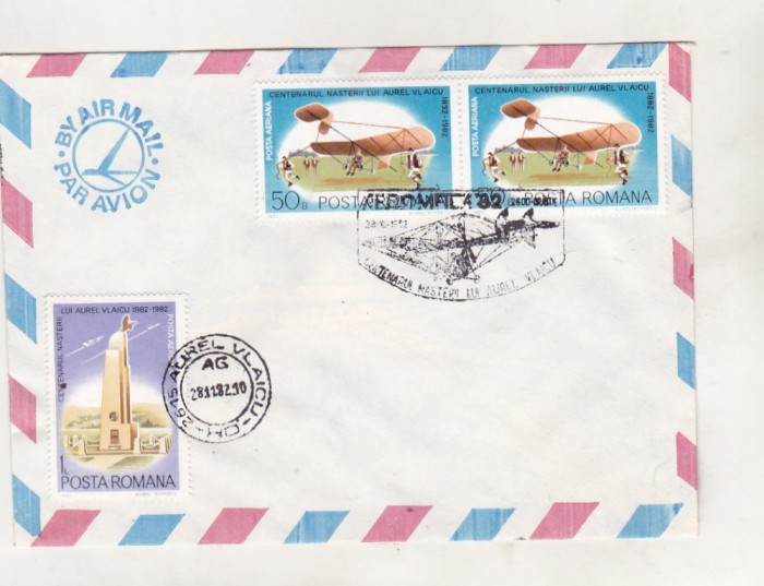 bnk fil Plic ocazional cu stampila Aeromfila `82 Orastie