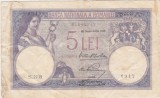 ROMANIA 5 LEI 1928 F+