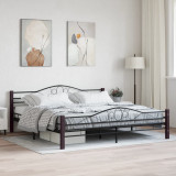 Cadru de pat, negru, 180 x 200 cm, metal GartenMobel Dekor, vidaXL