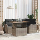 VidaXL Set de canapele pentru grădină 5 pcs Gri 100 x 55 x 73 cm