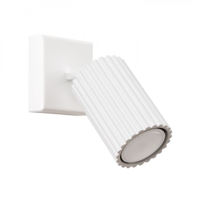 Lampă De Perete Karbon Alb Din Aluminiu, 1 Bec Tub Minimalist De Interior. foto