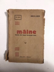 MAINE, ROMAN DIN TIMPUL REVOLUTIEI RUSE de JEAN G. DAVA, carte veche
