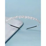 Diadema (Coronita) Mireasa cu Strasuri - Argintie - 440479, Inovius