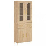 Cumpara ieftin Dulap inalt, stejar sonoma, 69,5x34x180 cm, lemn compozit