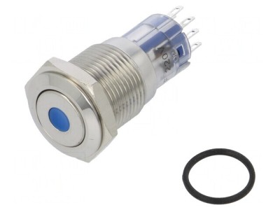 Comutator Anti-vandalism DPDT 3A 250VAC IP67 16.2mm foto