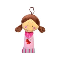 Jucarie Zornaitoare din plus, forma Fetita, Roz, 20 cm, ATU-088510
