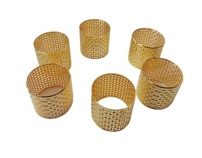 Set 6 Inel pentru servetele, 4x3.5 cm, Gold, A80231 foto