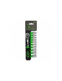 Set Cheie Clichet Cu 72 de Dinti 1/4 Cu Tubulare 12 buc