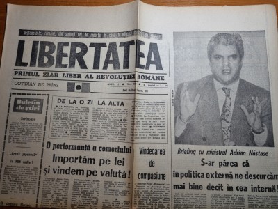 libertatea 7-8 martie 1991-art fanus neagu, nicu ceausescu foto