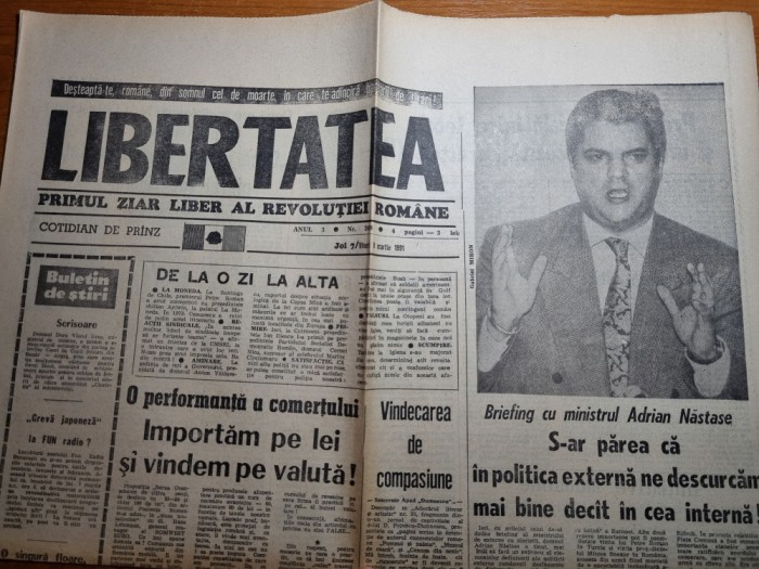 libertatea 7-8 martie 1991-art fanus neagu, nicu ceausescu