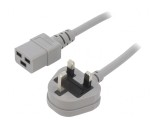 Cablu Alimentare 5m Gri 3x1,5mm2 13A
