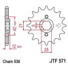 Pinion fata 17 dinti pas lant 530 Yamaha XS 400 DOHC (82-84) - XJ 550 (81-84) - XJ 600 H (84-91) - XJ 600 N (84-91)