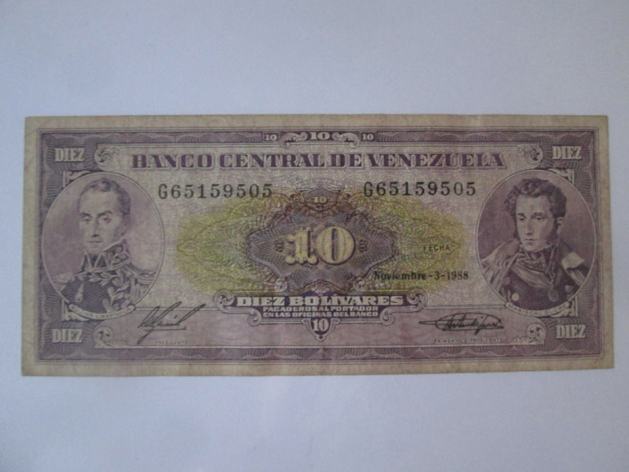 Venezuela 10 Bolivares 1988