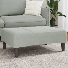 vidaXL Taburet, gri deschis, 77x55x31 cm, catifea