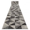 Traversa Feel 5672/16811 Triunghiuri gri si antracit si crem, 120 cm, Dreptunghi, Polipropilena