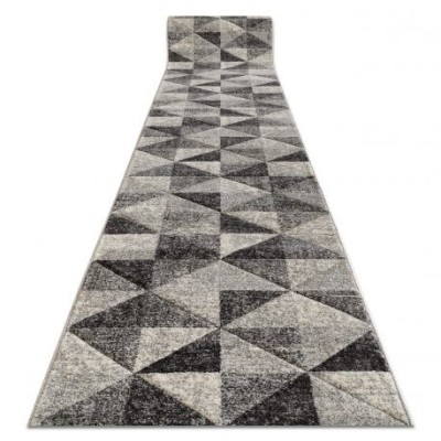Traversa Feel 5672/16811 Triunghiuri gri si antracit si crem, 70 cm foto