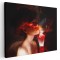 Tablou portret femeie visand neon rosu 2102 Tablou canvas pe panza CU RAMA 60x90 cm