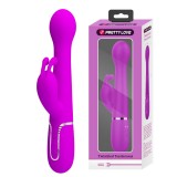 Cumpara ieftin Vibrator Iepuras Pretty Love Dejon Violet, Silicon, Reincarcabil, 7 Vibratii, Stimulare Clitoris si Punct G, Rezistent la Apa
