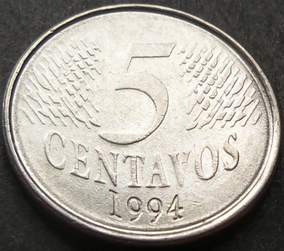 Moneda 5 CENTAVOS - BRAZILIA, anul 1994 *cod 1934 foto