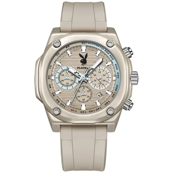 Ceas Barbati Playboy 3060 Gri , Design Casual, Functii Multiple, Rezistent la socuri, Afisaj Luminos, Rezistent la Apa 3ATM