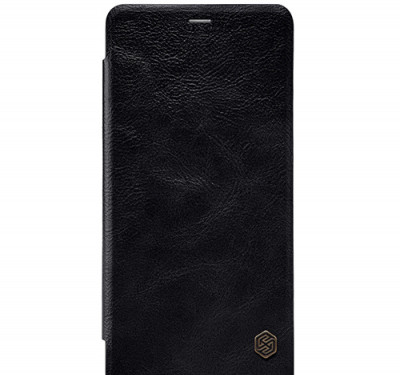 Husa Telefon Nillkin, Samsung Galaxy A8+ (2018), A730F, Qin Leather Case, Black foto