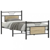 VidaXL Cadru pat fără saltea, stejar sonoma 80x200 cm lemn prelucrat