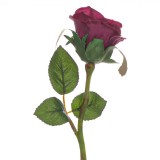 Floare Artificială, Trandafir, Tulpină Scurtă, Culoare Mov, 30cm