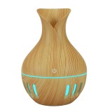 Umidificator aromaterapie, design lemn, led multicolor, difuzor cu ultrasunete