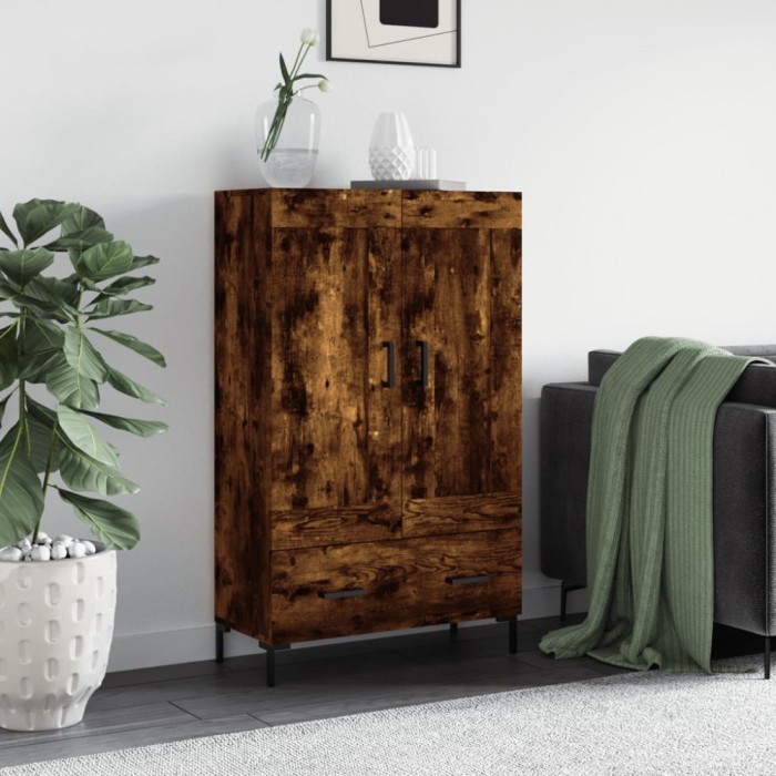 vidaXL Dulap &icirc;nalt, stejar afumat, 69,5x31x115 cm, lemn prelucrat 830329