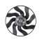 GMV ventilator radiator Peugeot 406, 1999-2004, motor 1.6, 1.8; 2.0 benzina, 345 mm; 2 pini,