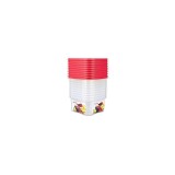 Set 10 cutii alimente Rainbow, 630 ml, rosii