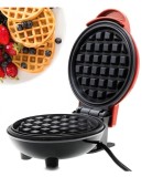 Cumpara ieftin Mini Aparat de facut gofre si vafe, Bukate, Placi antiaderente, Indicator luminos, Rosu