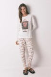women&#039;secret pijamale de bumbac culoarea alb, bumbac, 3132147