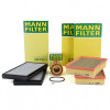 Pachet Revizie Filtru Aer + Polen + Ulei Mann Filter Bmw Seria 7 E65, E66, E67 2001-2009 740d 258 PS 2XC30153/1+CUK3124-2+HU925/4X, Mann-Filter