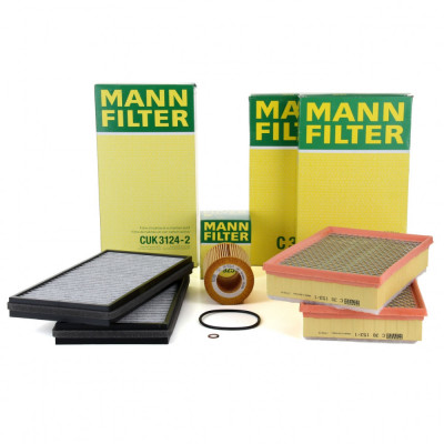 Pachet Revizie Filtru Aer + Polen + Ulei Mann Filter Bmw Seria 7 E65, E66, E67 2001-2009 740d 258 PS 2XC30153/1+CUK3124-2+HU925/4X foto