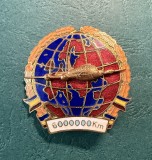 Insigna aviatie comerciala Romania comunista 6000000km de zbor