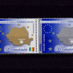 RO 2005 LP 1682 "Tratatul de ad. Romaniei la UE " ,serie cu punte tip I , MNH