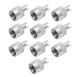 Cumpara ieftin Set 10 capacele ventil metalic universal pentru autoturisme, motociclete, biciclete - Argintiu