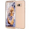 Husa 360 Samsung Galaxy S8 Plus, Full Cover Fata Spate, PC, Auriu, Anti-șoc, Anti-amprentă